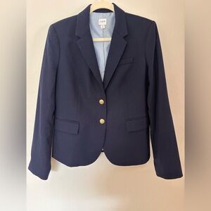 J CREW Navy Blue Blazer with Gold Buttons. Size 10